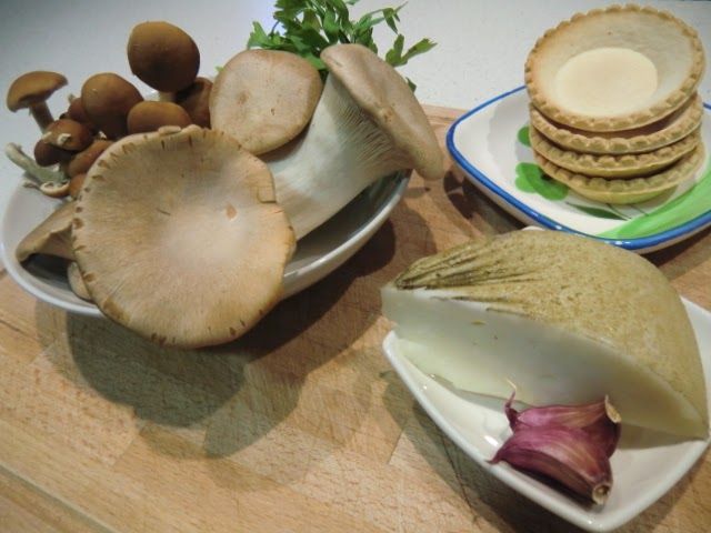 Tartaletas de setas con queso servilleta fundido ingredientes