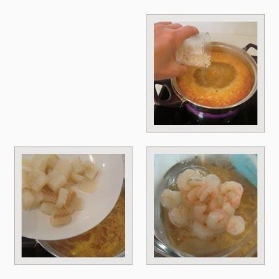 receta de sopa de pescado y Gambas